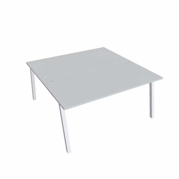 Pracovný stôl UNI A, 160x75,5x160 cm, sivá/biela