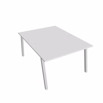 Pracovný stôl UNI A, 120x75,5x160 cm, biela/sivá