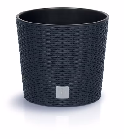 Kvetináč RATO ROUND s vložkou 40 cm - farba: antracitová