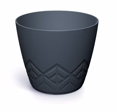 Kvetináč ARECO 19,8 cm - farba: antracitová