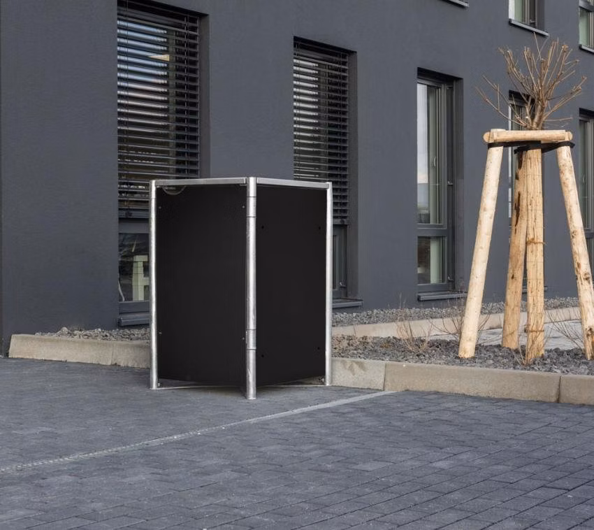 Hide box na odpadky - 1 koš (240l), čierna farba 80x69x115 cm