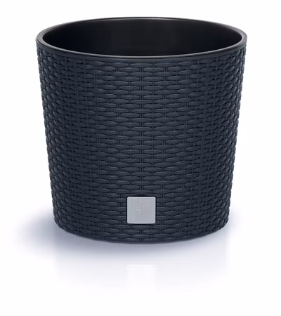 Kvetináč RATO ROUND s vložkou 30 cm - farba: antracitová
