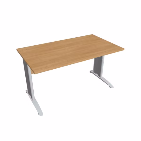 Pracovný stôl Cross, 140x75,5x80 cm, dub/kov