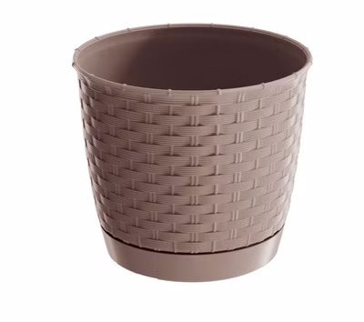 Kvetináč RATOLLA ROUND 25 cm - farba: mocca