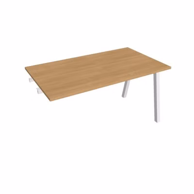 Rokovací stôl UNI A, k pozdĺ. reťazeniu, 140x75,5x80 cm, dub/biela