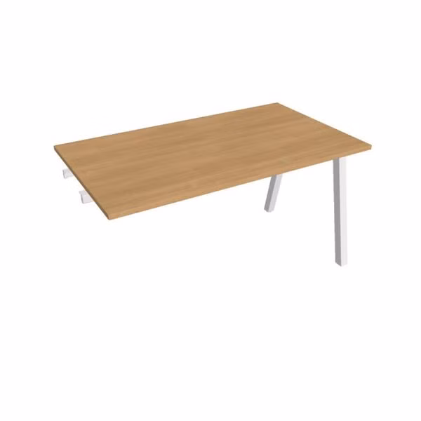 Rokovací stôl UNI A, k pozdĺ. reťazeniu, 140x75,5x80 cm, dub/biela