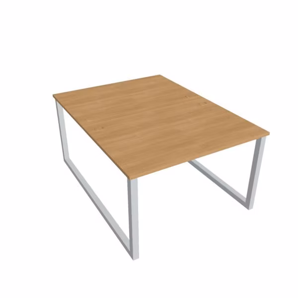 Pracovný stôl UNI O, 120x75,5x160 cm, dub/sivá