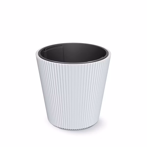 Kvetináč MILLY s vložkou 34,9 cm - farba: biela