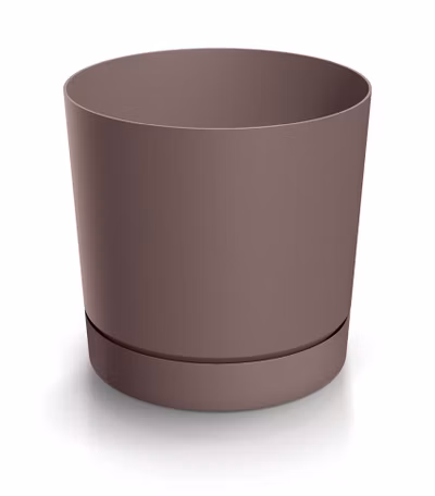 Kvetináč TUBO P s miskou 14,8 cm - farba: marsala