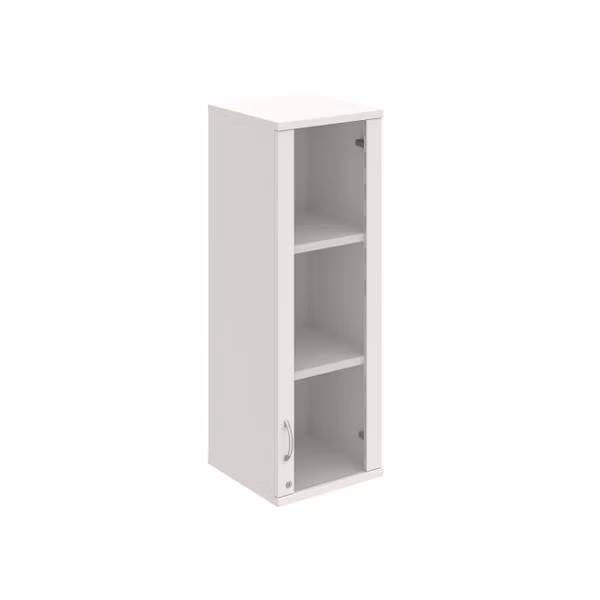 Policová skriňa Strong, zámok, P,horná, 40x115,2x40 cm, biela/biela