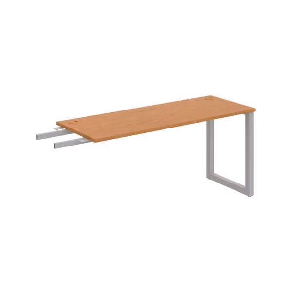 Pracovný stôl UNI O, kolmo reťaziaci, 160x75,5x60 cm, jelša/sivá