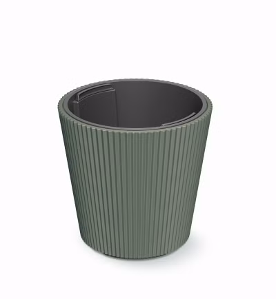 Kvetináč MILLY s vložkou 23,8 cm - farba: tmavozelená