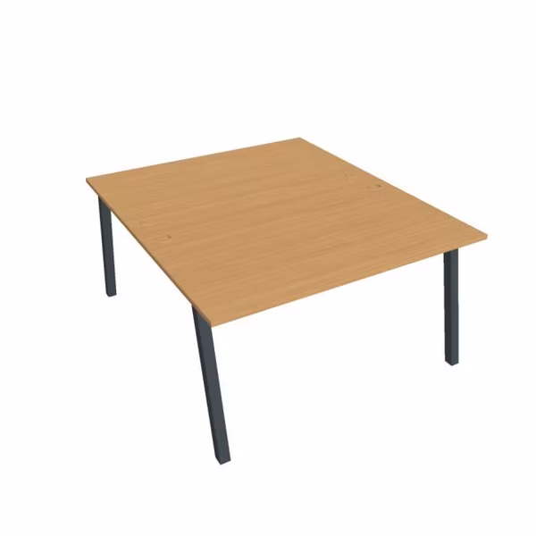 Pracovný stôl UNI A, 140x75,5x160 cm, buk/čierna