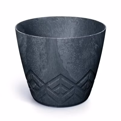 Kvetináč ARECO BETON EFFECT 29,5 cm - farba: antracitová