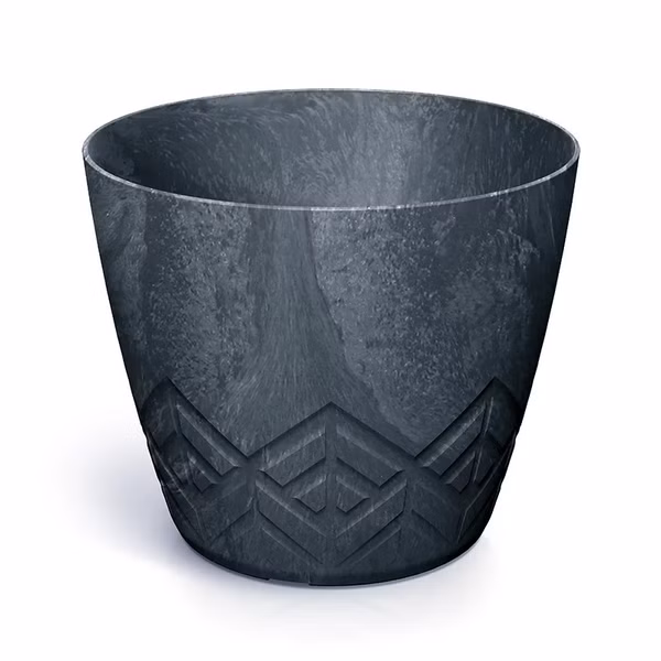 Kvetináč ARECO BETON EFFECT 29,5 cm - farba: antracitová