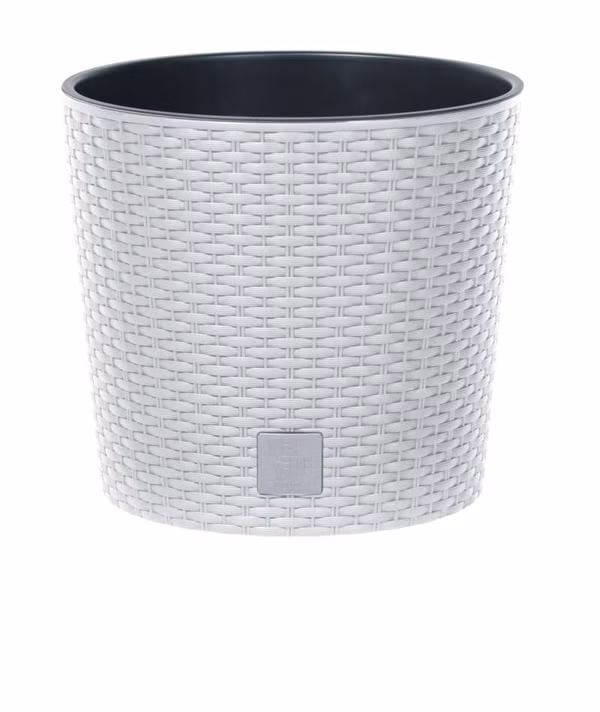 Kvetináč RATO ROUND s vložkou 30 cm - farba: biela