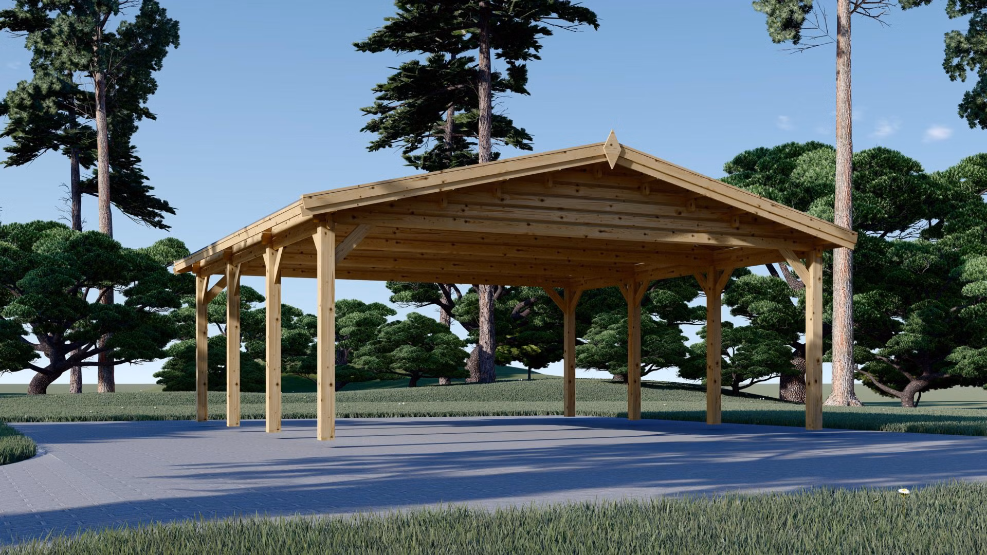 Doppelter Holzschuppen CLASSIC DUO 6x6 m