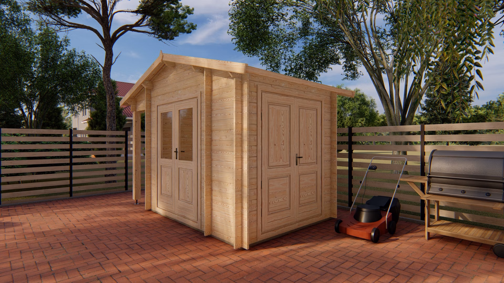 Holzgartenhaus Atlanta 3,5m x 2,2m (28 mm)