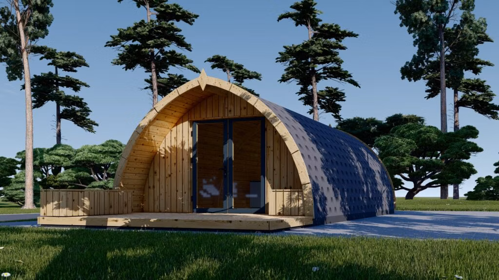 Holzcampinghaus Breta NEU (44 mm), 4x8 m, 32 m²