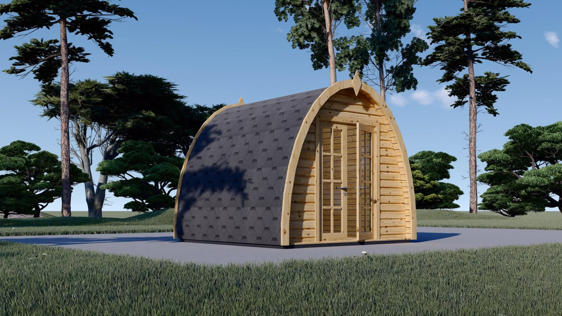 Holzgartenhaus BRETA 3m x 3m, 9 m² (28 mm)