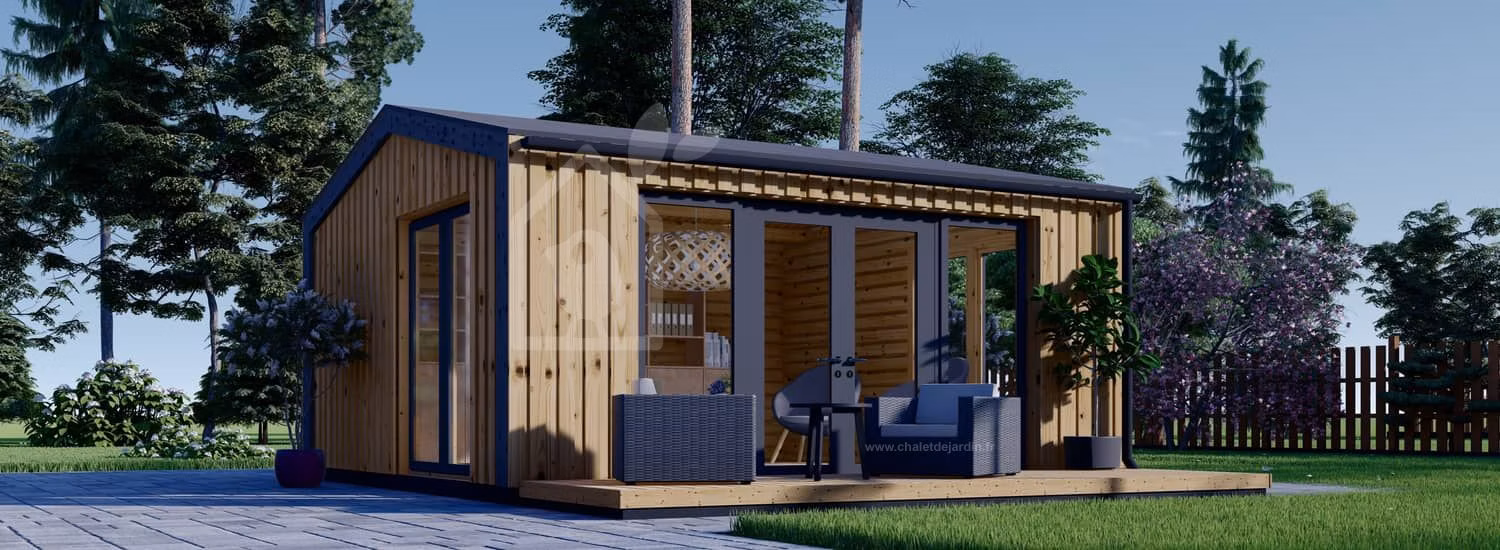 EMMY Gartenhaus aus Holz (34 mm + Verkleidung), 5x5 m, 25 m²