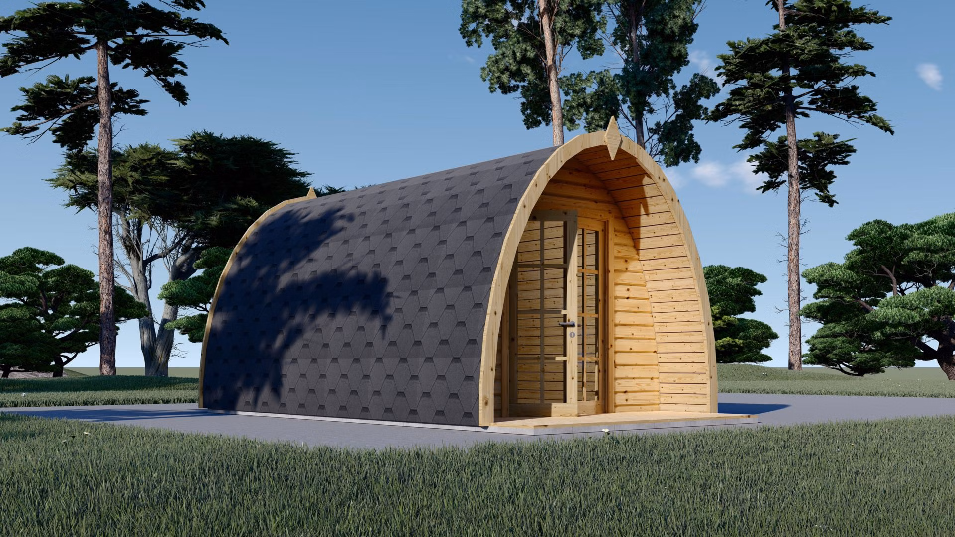 Holzgartenhaus BRETA 3m x 4m, 12 m² (28 mm)