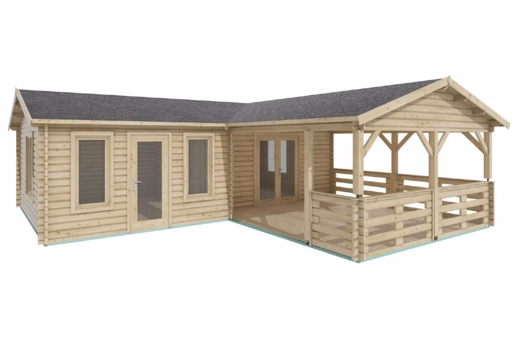 Holzhütte Suzy MAX 8,4m x 4,6m (44 mm)