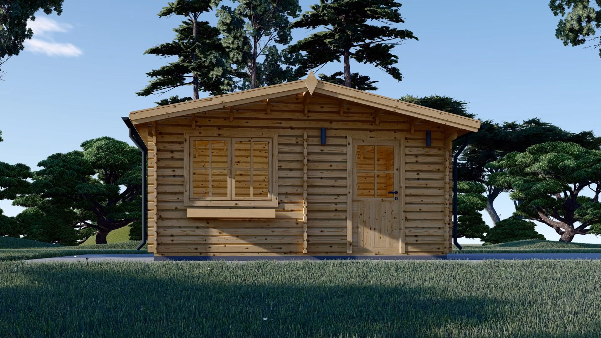 DREUX fa kerti ház (44 mm) 6m x 6m, 36 m²