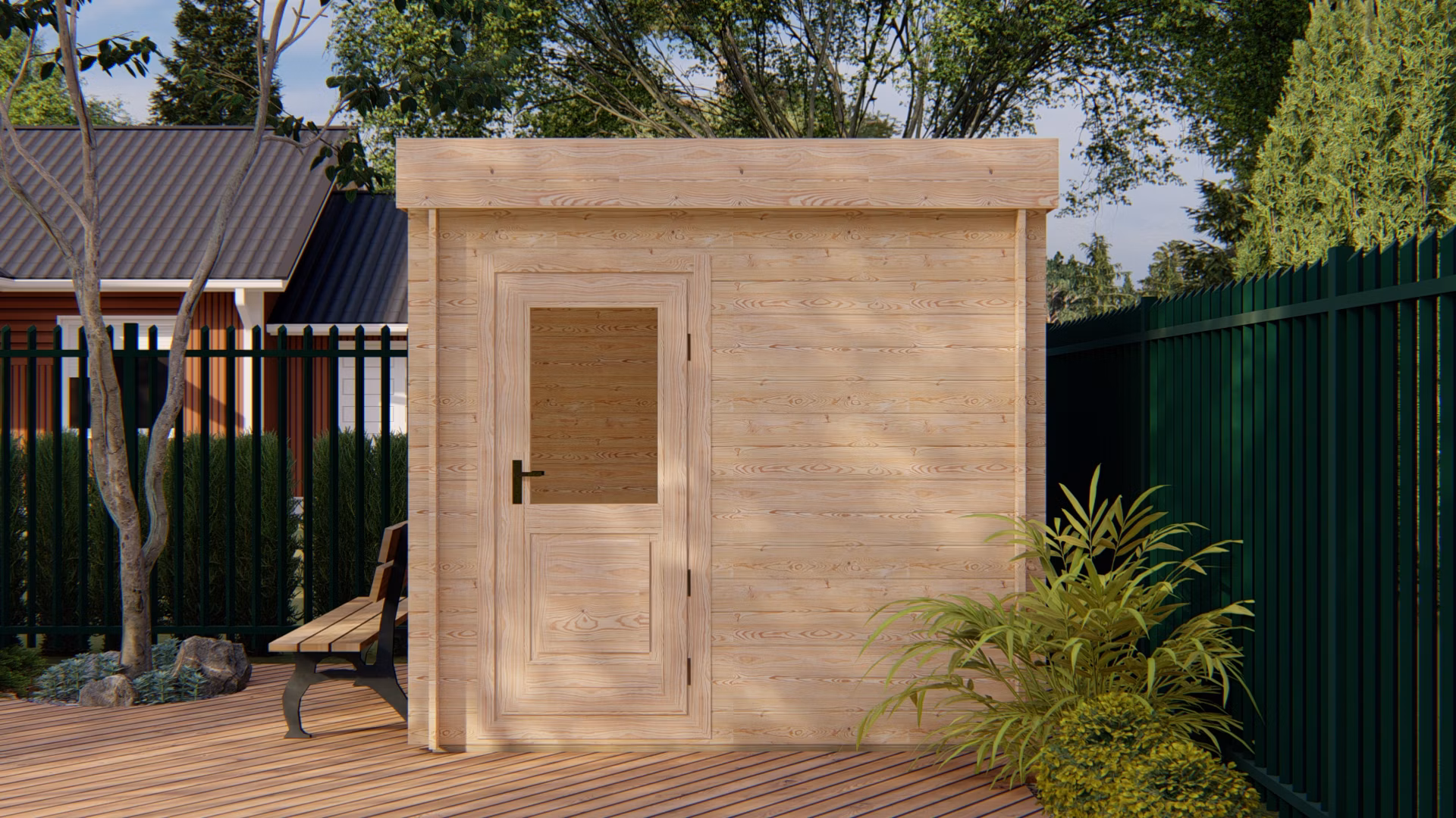 Fából készült kerti ház Dallas 2,6 m x 2,6 m (28 mm)