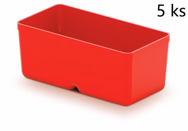 Sada 5 plastových boxov na náradie UNITE BOX 110x55x132 červená