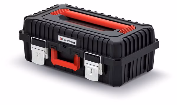 Kufrík na náradie s kovom. HEAVY zámky 585x360x217 mm - farba: čierna