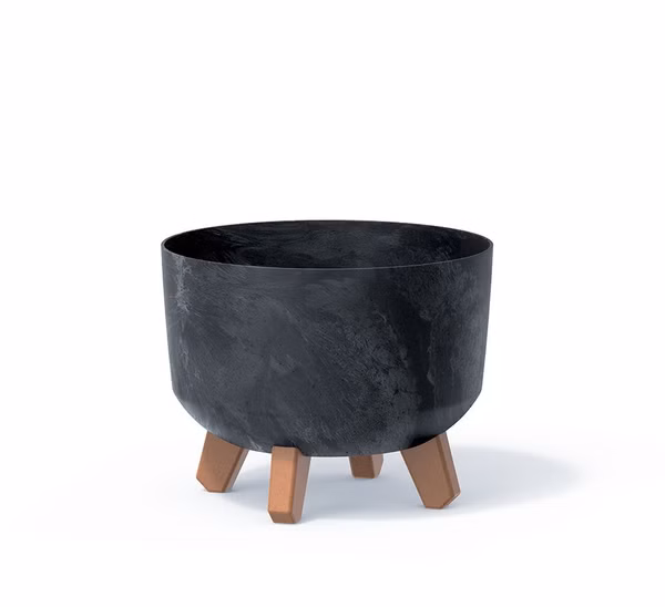 Kvetináč GRACIA BETON EFFECT 23,8 cm - farba: antracitová