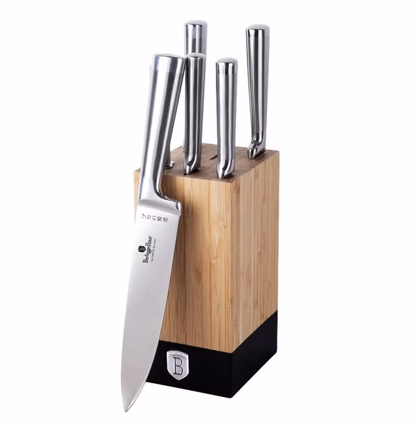 Sada nožov Berlingerhaus nerez v dřevěném bloku 7 ks