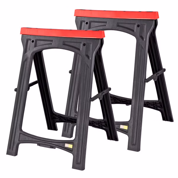 Plastové pracovné podpery skladacie DKB150, 2-dielna sada