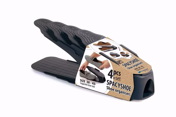 Sada organizérov na obuv veľkosť 38-45 4 ks - farba: antracitová