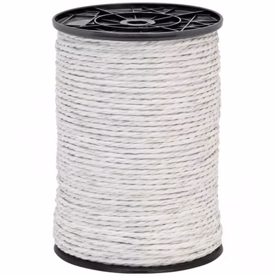 Lano pre elektrický ohradník, priemer 4,5 mm, biele