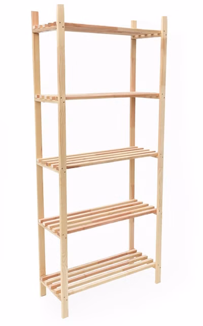 ROJA Drevený regál 5 políc