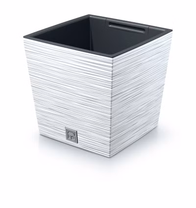 Kvetináč FURU SQUARE LOW 24 cm - farba: biela