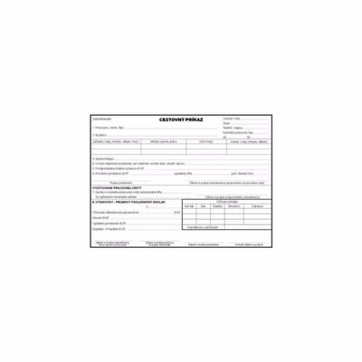 Cestovný príkaz, A5, 2000ks
