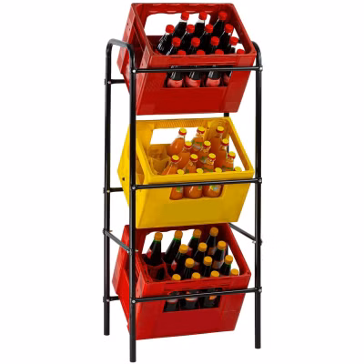 Regál na prepravky / stojan na bedničky, na 3 prepravky