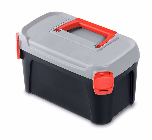 SMART kufor na náradie 328x178x160 mm - farba: čierna so sivým vekom