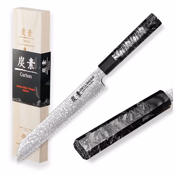 Nôž Dellinger na pečivo Bread 215 mm Carbon Fiber Octagon®