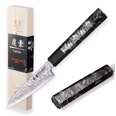 Nôž Dellinger Malý lúpací Paring 105 mm Carbon Fiber Octagon®