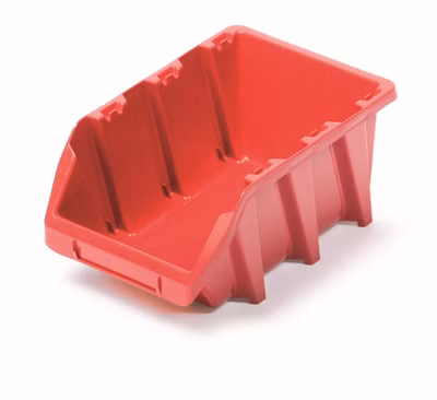 Plastový úložný box BINEER LONG 295x198x133 mm - farba: červená