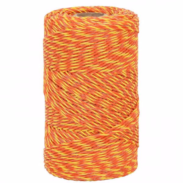 Lanko pre elektrický ohradník, priemer 2 mm, 250 m, žlto-oranžové