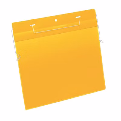 Závesné vrecko s drôteným vešiakom na šírku A4 50 ks žlté