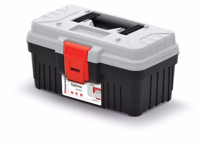 Kufor na náradie OPTIMA bez priehradiek 296x178x153 mm - farba: sivá