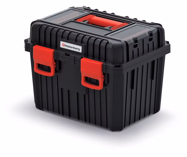 Kufor na náradie HEAVY čierny 445x360x337 mm (priehradky vo veku) - farba: čierna