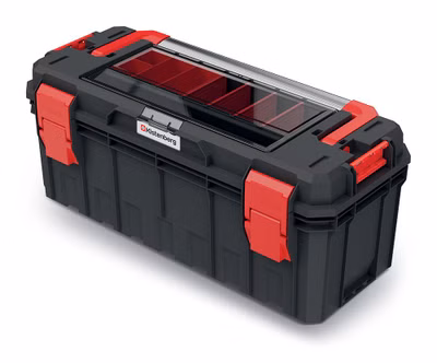 Kufrík na náradie s organizérom vo veku, kovová rukoväť S BLOCK ALU LOG 650x280x280 mm