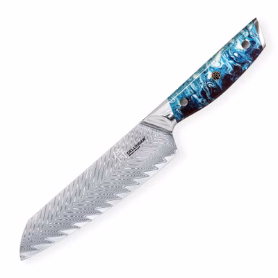 Nôž Dellinger Santoku Blue 170 mm Resin Future
